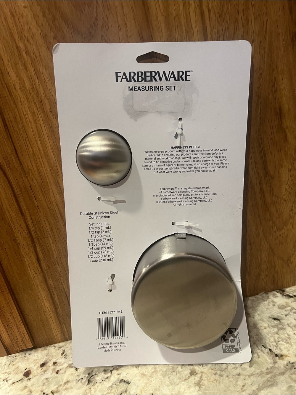 Farberware Stainless Steel Measuring Cup and Spoon Set - Picture 2 of 3